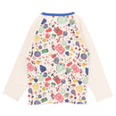 チャムス キッズパターンドロングスリーブTシャツ CH21-1418 Tシャツ 長袖 キッズ ジュニア