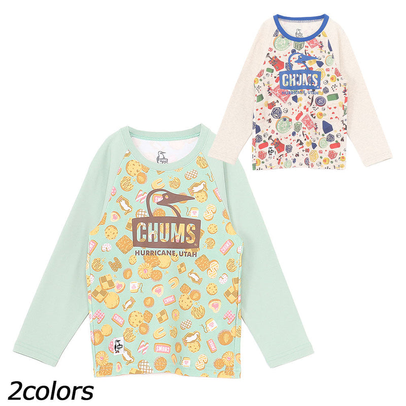 チャムス キッズパターンドロングスリーブTシャツ CH21-1418 Tシャツ 長袖 キッズ ジュニア