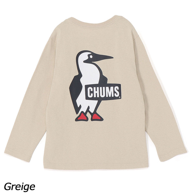 チャムス キッズブービーロゴブラッシュドロングスリーブTシャツ CH21-1294 Tシャツ 長袖 キッズ ジュニア 定番 人気 親子お揃い