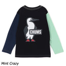 チャムス キッズブービーロゴブラッシュドロングスリーブTシャツ CH21-1294 Tシャツ 長袖 キッズ ジュニア 定番 人気 親子お揃い