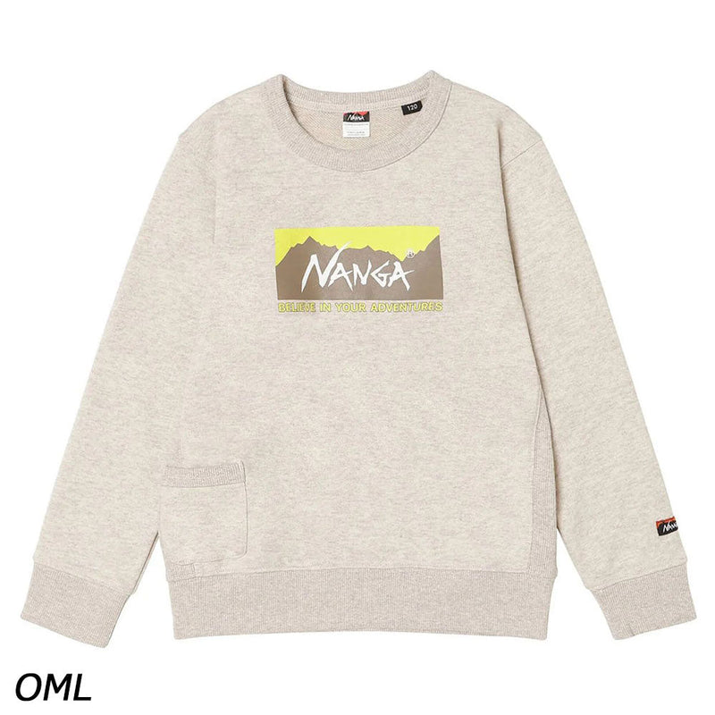 ナンガ エコハイブリッド ボックスロゴ キッズ スウェットシャツ トレーナー スウェット キッズ ジュニア 親子お揃い