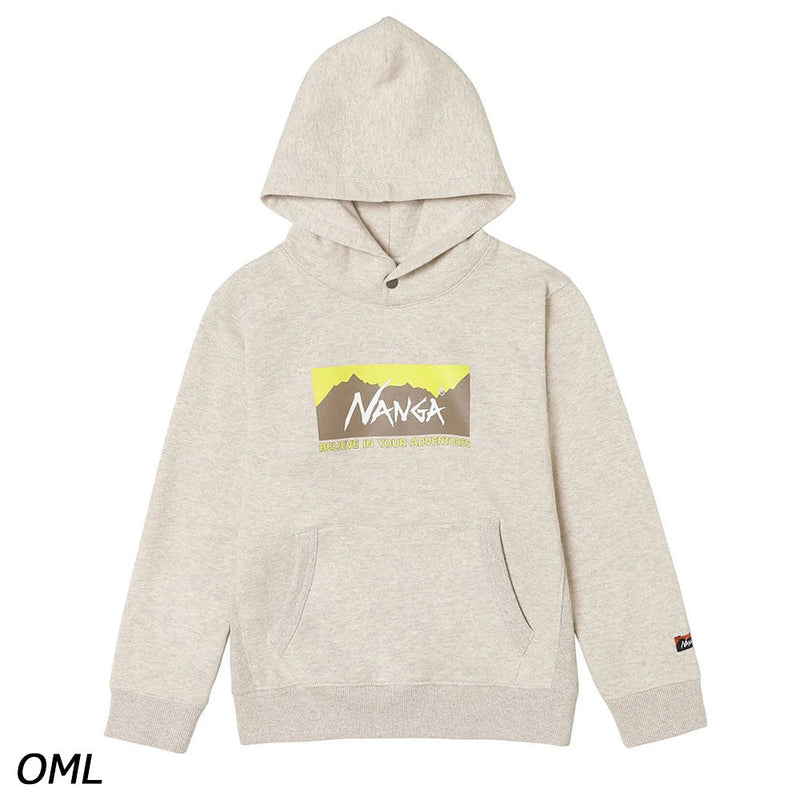 ナンガ エコハイブリッド ボックスロゴ キッズ スウェットフーディー パーカー スウェット キッズ ジュニア 親子お揃い