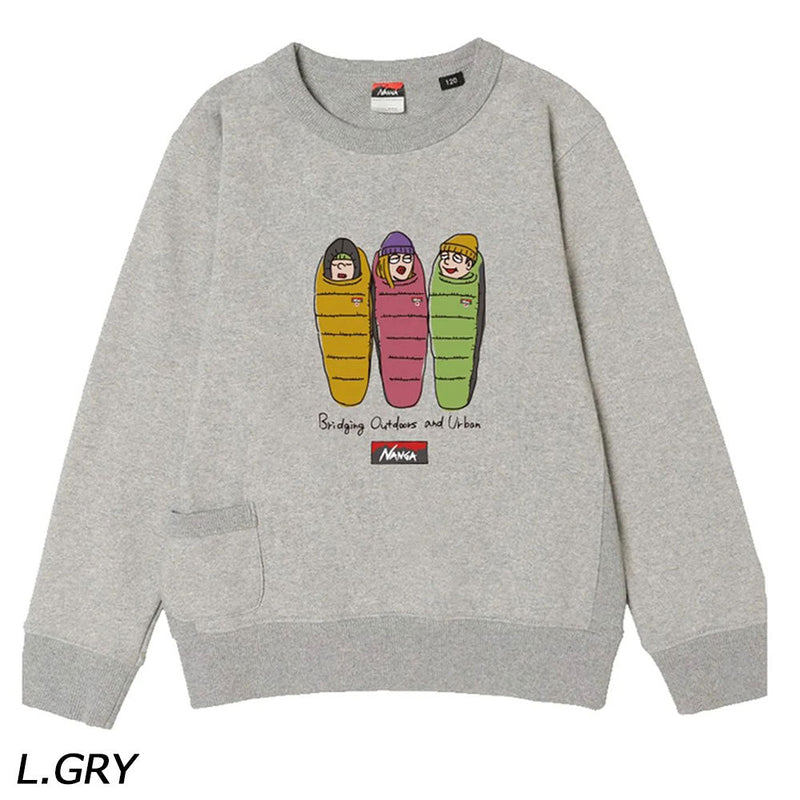 ナンガ エコハイブリッド キッズ スウェット/3SLB トレーナー スウェット キッズ ジュニア 親子お揃い