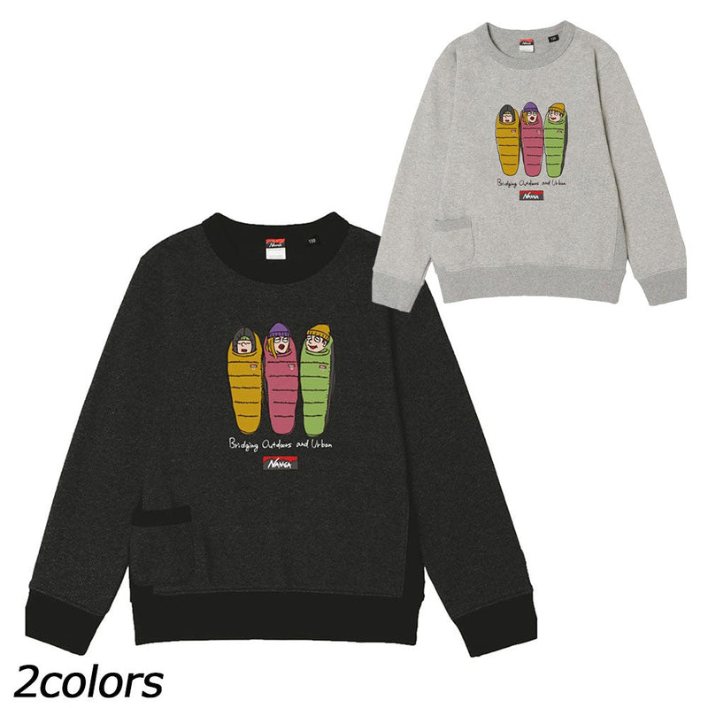 ナンガ エコハイブリッド キッズ スウェット/3SLB トレーナー スウェット キッズ ジュニア 親子お揃い