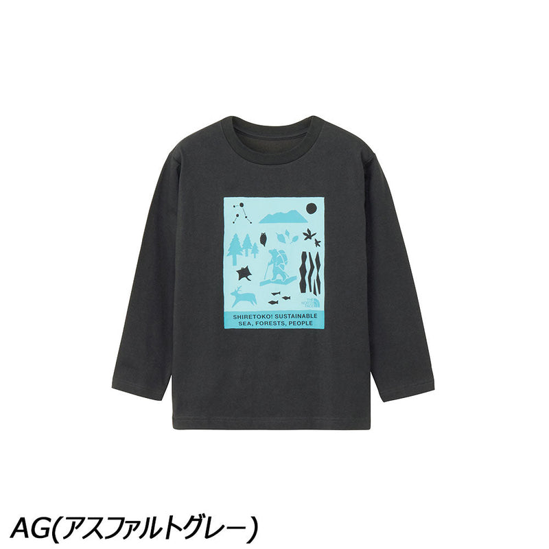 ノースフェイス ロングスリーブシレトコトコティー NTJ82530ST Tシャツ 長袖 UVケア キッズ ジュニア トコさん
