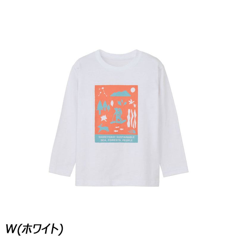 ノースフェイス ロングスリーブシレトコトコティー NTJ82530ST Tシャツ 長袖 UVケア キッズ ジュニア トコさん