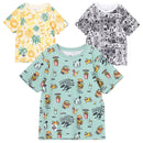 チャムス キッズパターンドTシャツ CH21-1376 Tシャツ 半袖 キッズ ジュニア