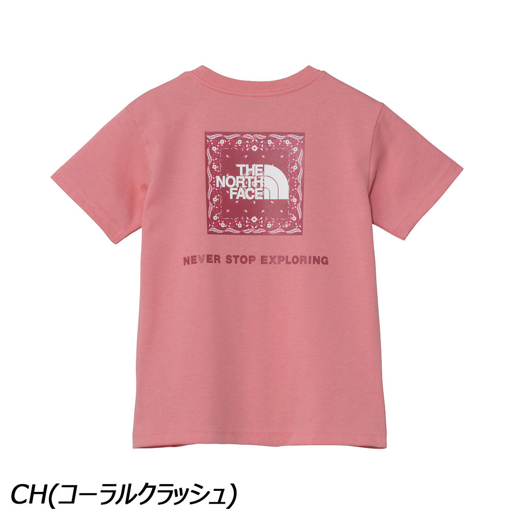 ノースフェイス トドラーショートスリーブバンダナスクェアロゴティー