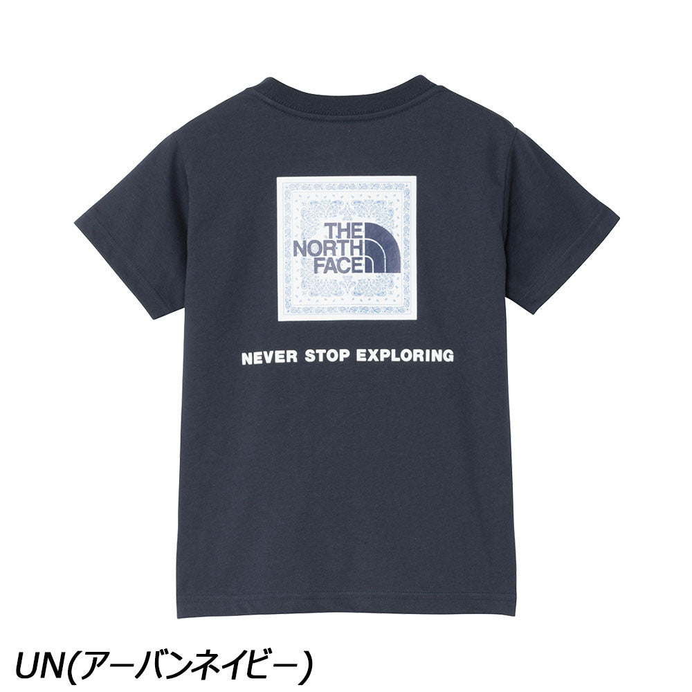 ノースフェイス トドラーショートスリーブバンダナスクェアロゴティー