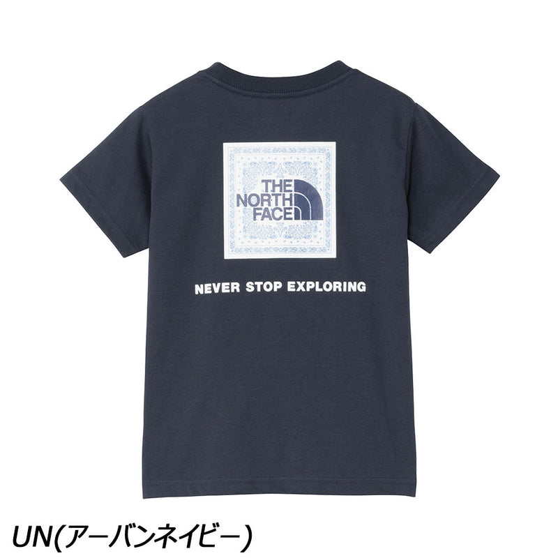 ノースフェイス トドラーショートスリーブバンダナスクェアロゴティー