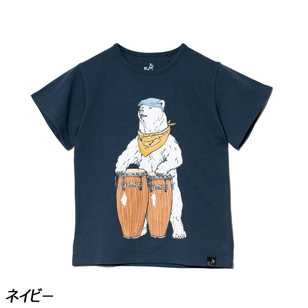 ゴースローキャラバン KIDS USA/C コンガクマ TEE | APORITO（アポリト