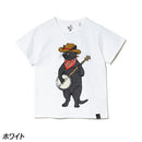 ゴースローキャラバン KIDS USA/C  バンジョー猫 TEE 702681040020 Tシャツ 半袖 親子コーデ リンクコーデ キッズ ジュニア 361923
