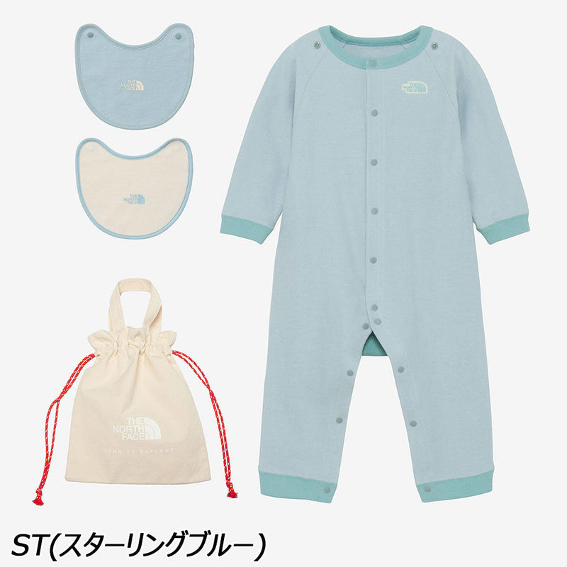 ノースフェイス ベビーロングスリーブロンパース＆2Pビブ NTB82402 ロンパース 長袖 ビブ セット ベビー トドラー キッズ ギフト 贈り物