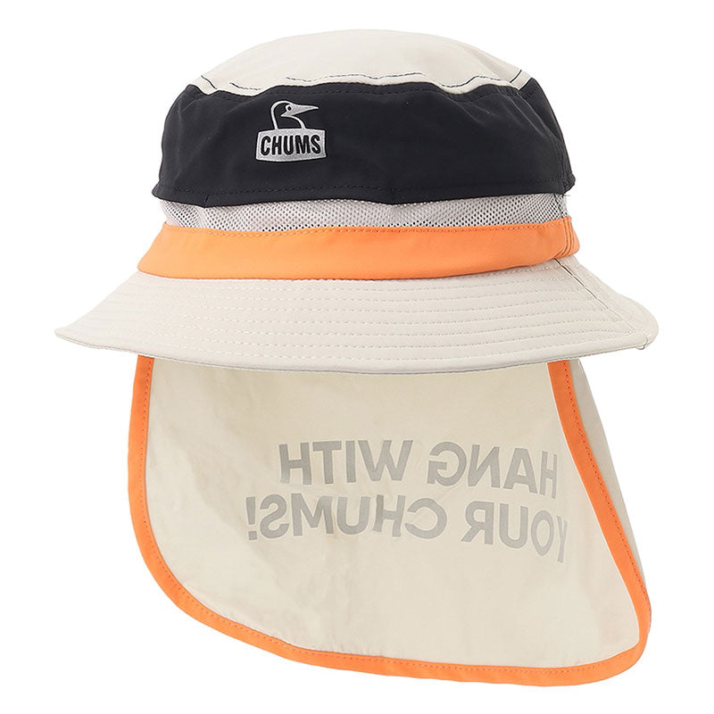 チャムス キッズワークアウトサンシェードハット キャップ 帽子 ストレッチ サンシェード付 サイズ調整可能 キッズ ※クーポン対象外