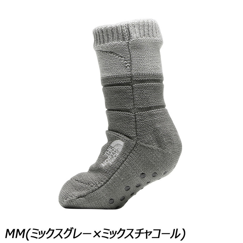 ノースフェイス ヌプシ ブーティ ソックス NNJ82233 ウィンタールームソックス 靴下 抗菌 防臭 滑り止めプリント付 キッズ