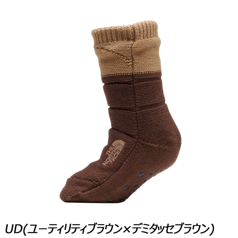 ノースフェイス ヌプシ ブーティ ソックス NNJ82233 ウィンタールームソックス 靴下 抗菌 防臭 滑り止めプリント付 キッズ