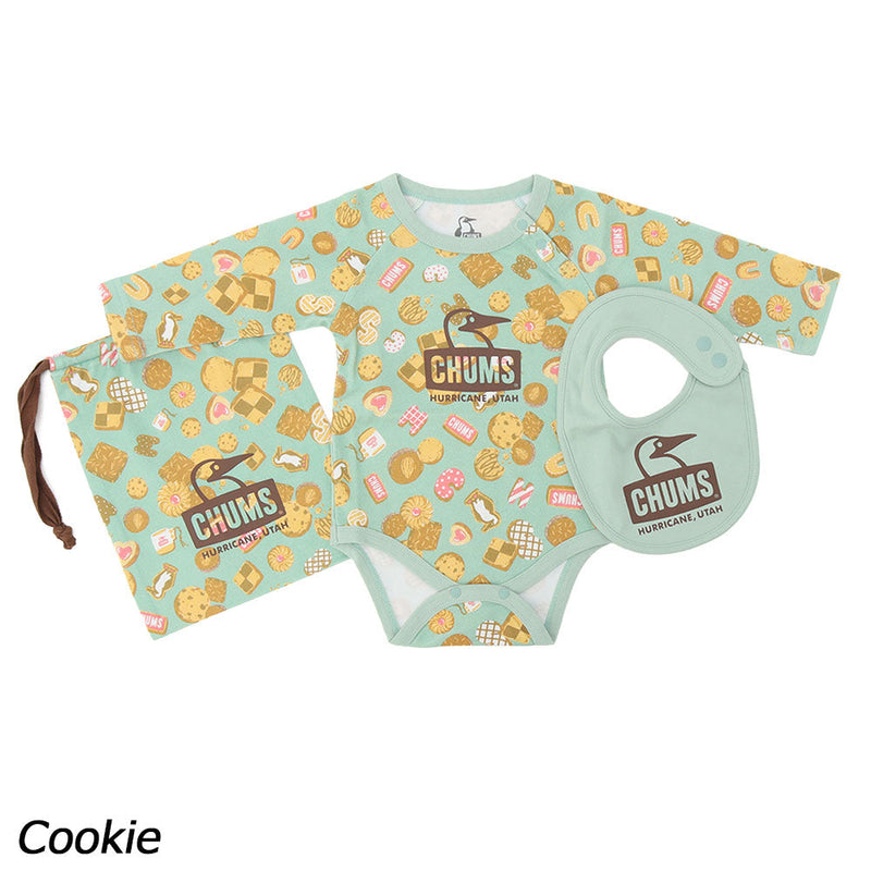 チャムス ベビーパターンドロングスリーブギフトセット CH27-1040 ロンパース 長袖 ベビー キッズ