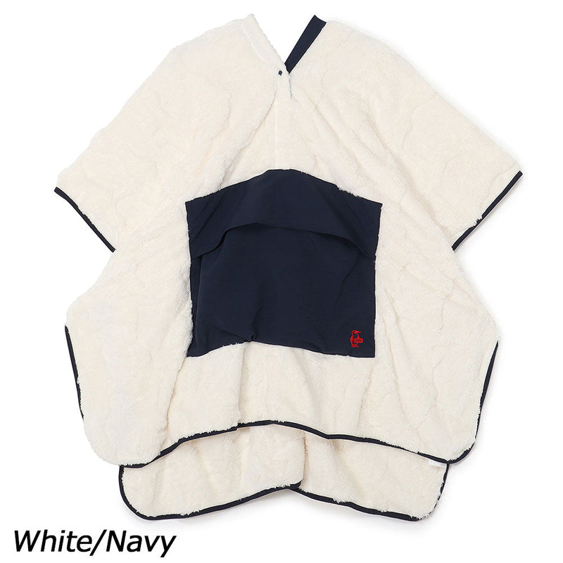 チャムス ブービーエルモパッカブルブランケットポンチョ CH09-1363 ポンチョ ブランケット 着る毛布 フリース