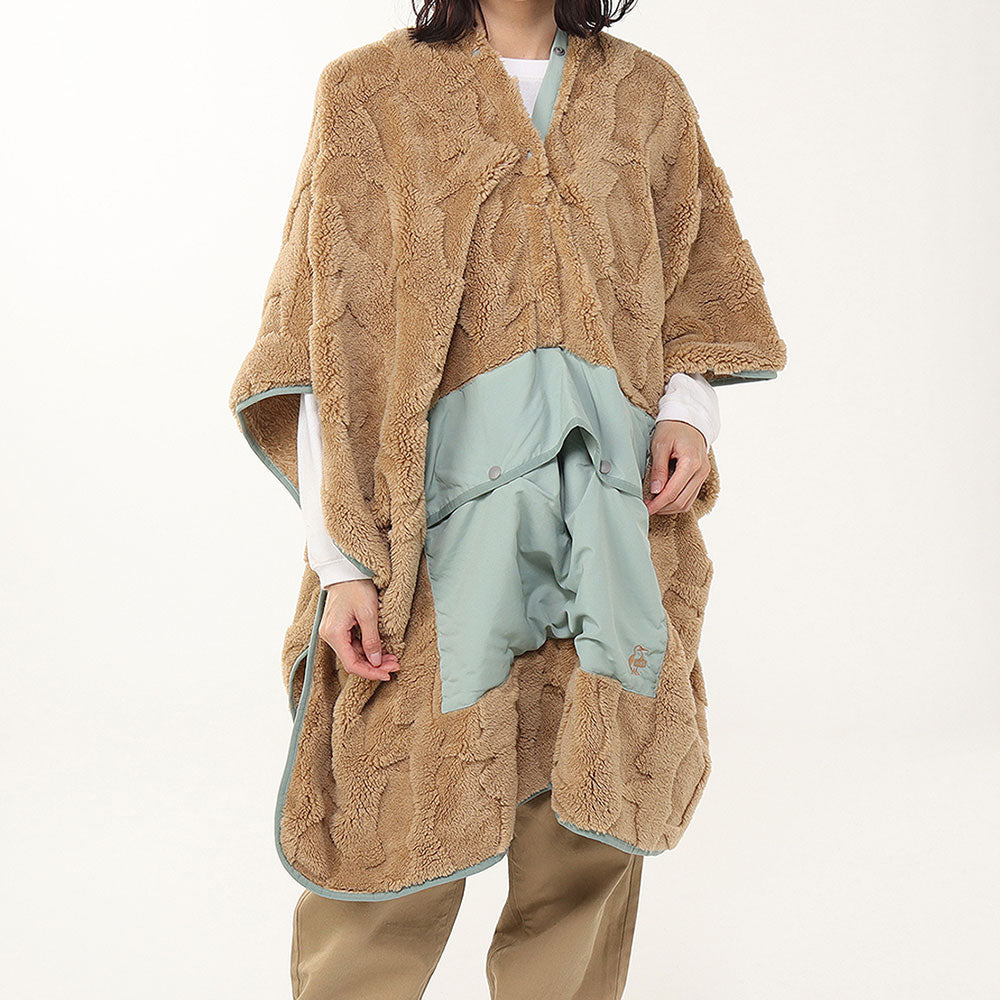 チャムス ブービーエルモパッカブルブランケットポンチョ | APORITO