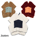 チャムス ブービーエルモパッカブルブランケットポンチョ CH09-1363 ポンチョ ブランケット 着る毛布 フリース