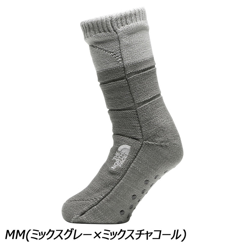 ノースフェイス ヌプシ ブーティ ソックス NN82233 ウィンタールームソックス 靴下 抗菌 防臭 滑り止めプリント付