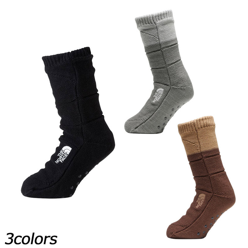 ノースフェイス ヌプシ ブーティ ソックス NN82233 ウィンタールームソックス 靴下 抗菌 防臭 滑り止めプリント付
