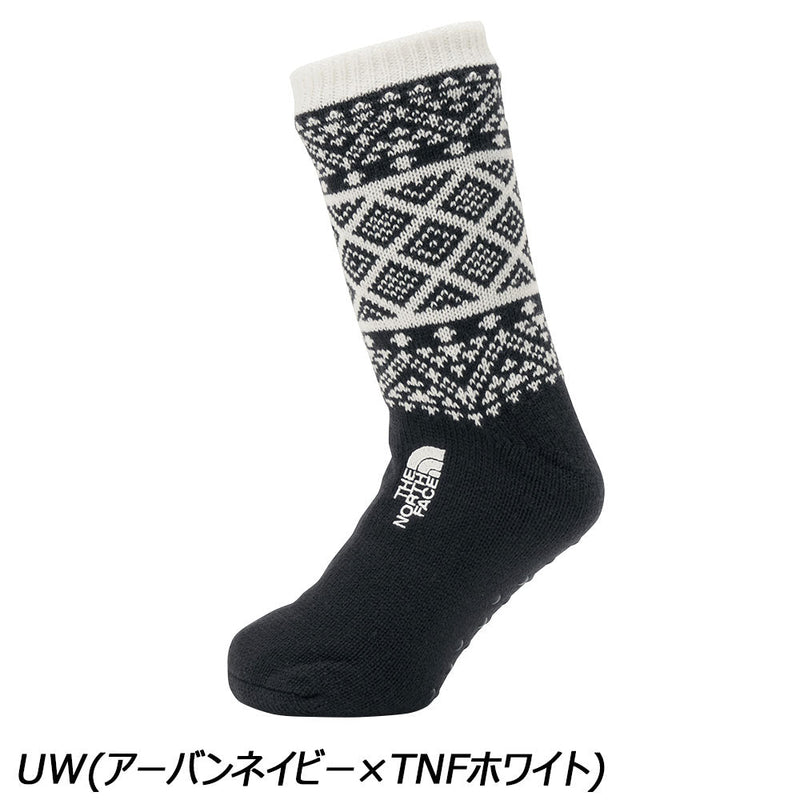 ノースフェイス ヌプシ ブーティ ソックス SE NN82531 ウィンタールームソックス 靴下 抗菌 防臭 滑り止めプリント付