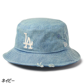 ニューエラ バケット01 ダメージデニム MLB LAドジャース 14744778 ハット 帽子 メジャーリーグ 大谷翔平 佐々木朗希 山本由伸