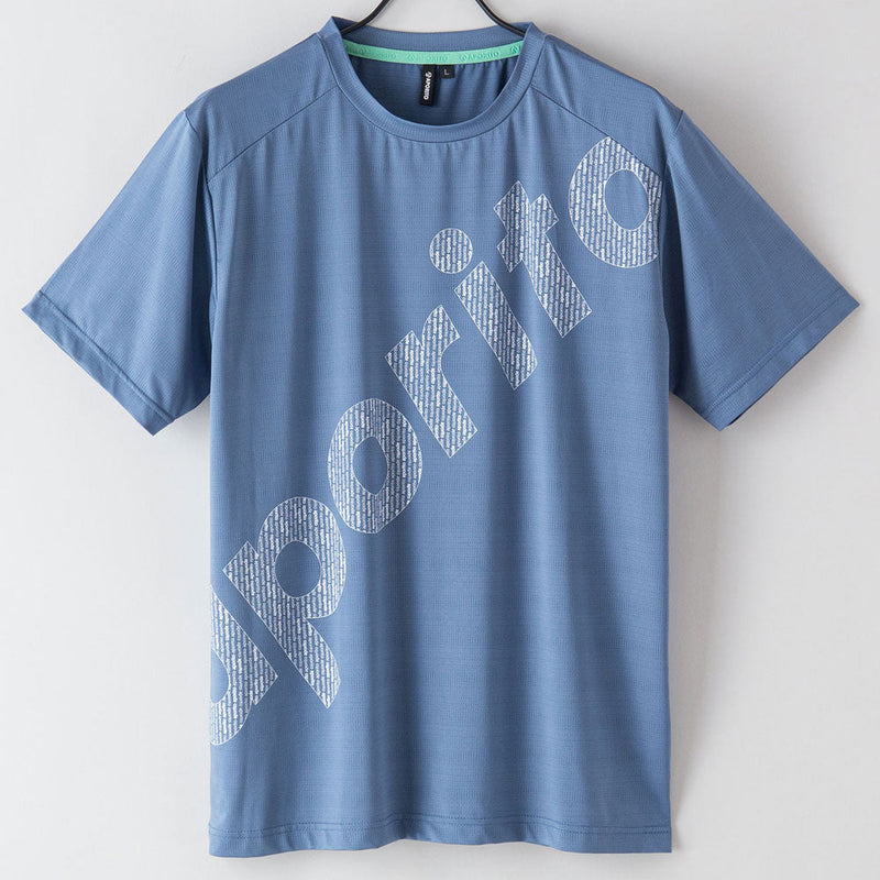 アポリト ジャガードメッシュ TEE 205227045 ブルーグレー APORITO SPORTS WEAR アパレル Tシャツ メンズ