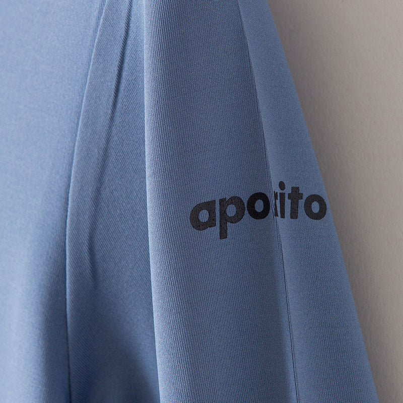 アポリト 肩見せレイヤード7分袖 TEE 203227024 ブルーグレー APORITO SPORTS WEAR アパレル Tシャツ レディース