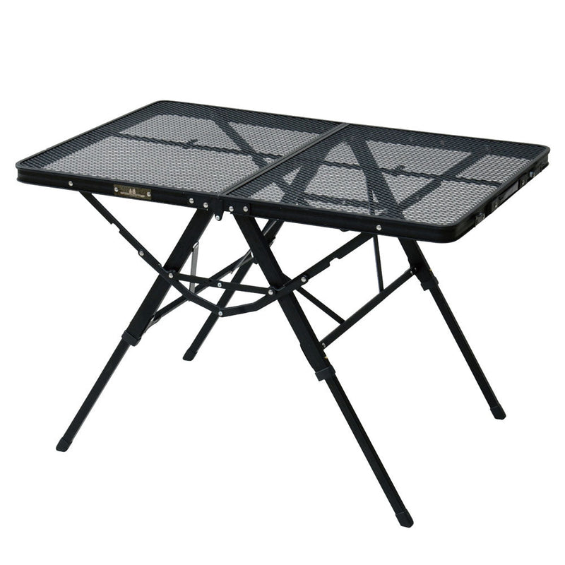 オガワ 3ハイ＆ローテーブル タフメッシュ ブラック テーブル 高さ調整可能
