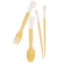 チャムス キャンパーカトラリーセット CH62-1734 Natural/Yellow2 CHUMS Camper Cutlery Set アウトドア キャンプ カトラリー