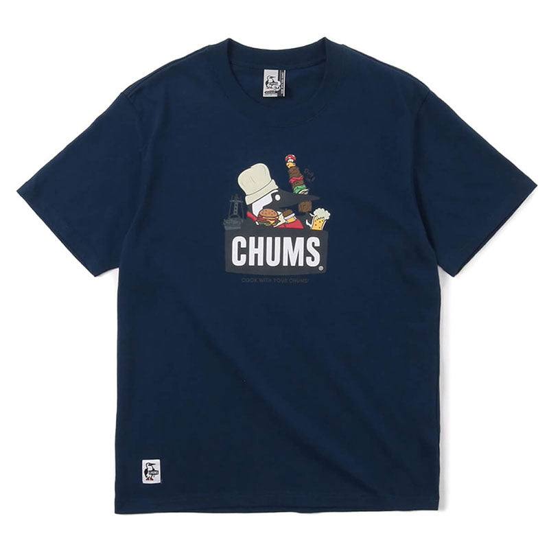 チャムス BBQブービーTシャツ CH01-1963 Navy CHUMS BBQ Booby T-Shirt アパレル Tシャツ メンズ