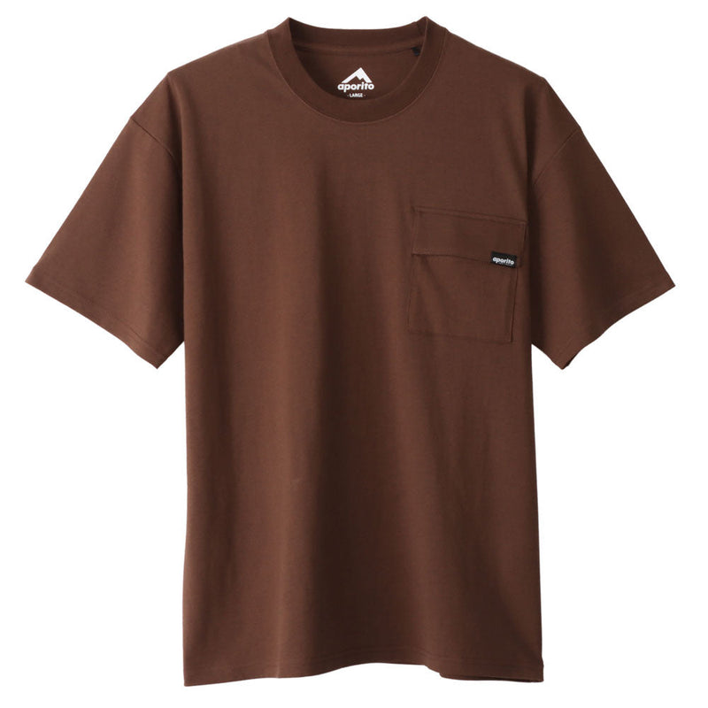 アポリト フラップポケットTシャツ 205222037 ブラウン APORITO APPAREL アパレル Tシャツ メンズ