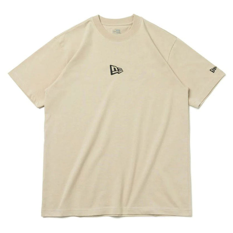 ニューエラ 半袖 コットン Tシャツ フラッグロゴ MIINI グレージュ レギュラーフィット メンズ Tシャツ 半袖