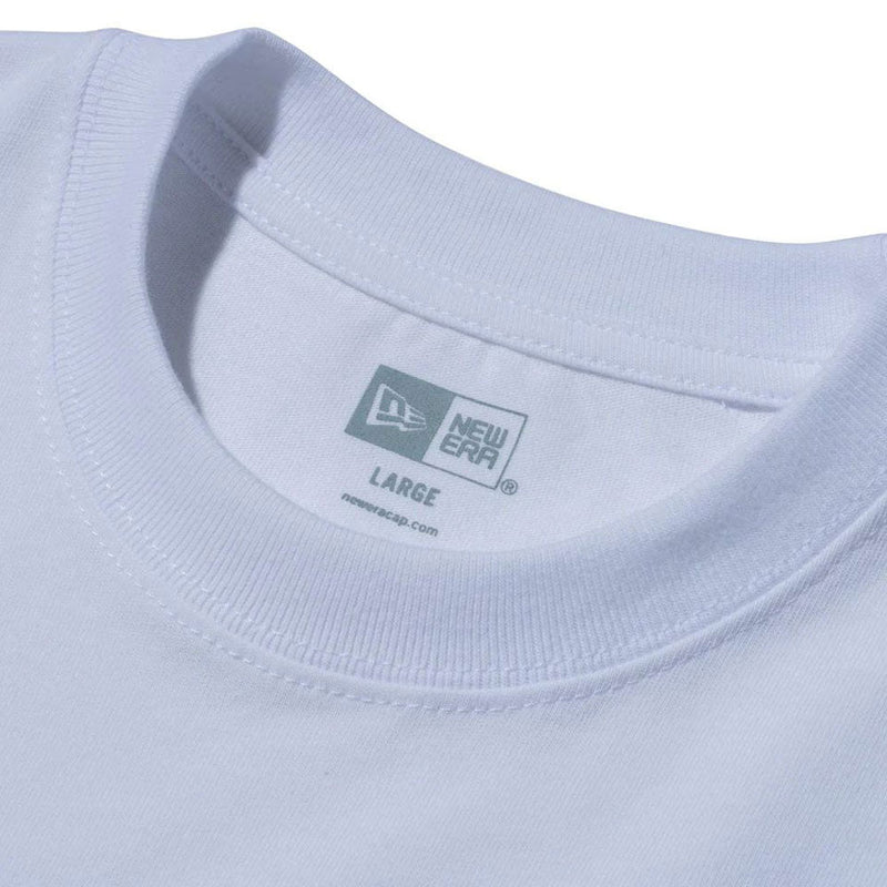 ニューエラ 半袖 コットン Tシャツ フラッグロゴ MID ホワイト×ブラック レギュラーフィット メンズ Tシャツ 半袖