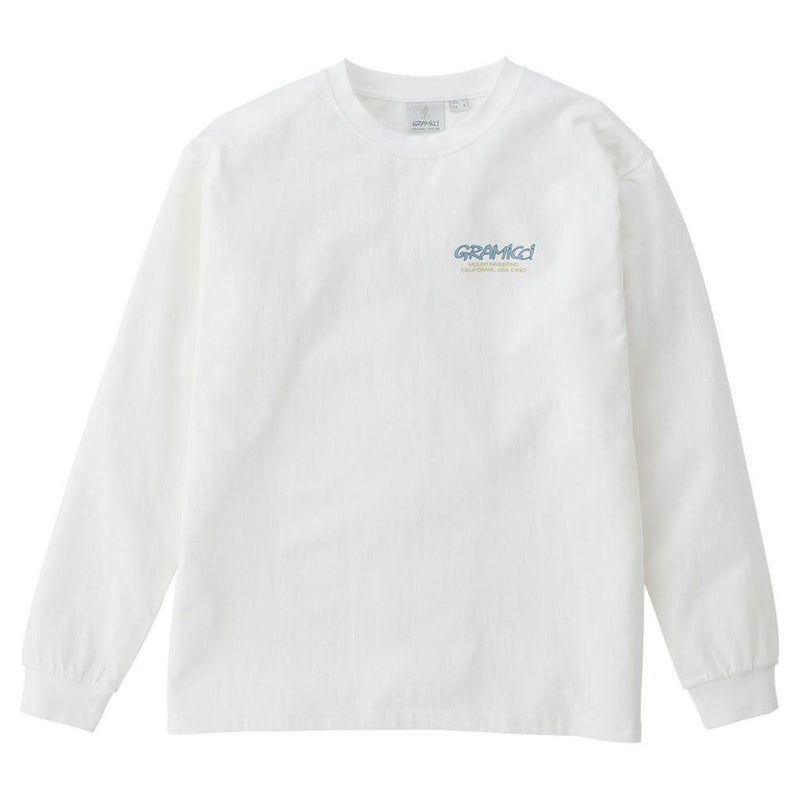 グラミチ マウンテニアリングL/S Tシャツ G2FU-T057 WHITE/BLUE GRAMiCCi メンズアパレル Tシャツ