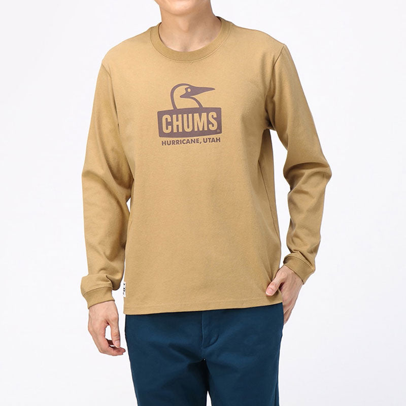 チャムス ブービーフェイスロングスリーブTシャツ CH01-1895 Beige×Brown CHUMS メンズアパレル Tシャツ