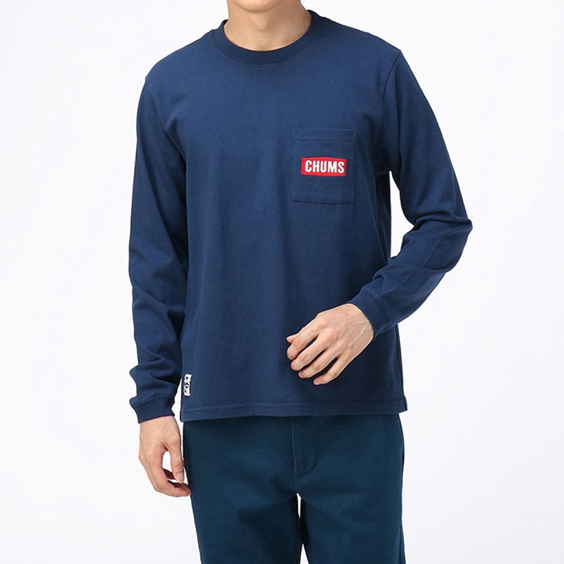 チャムス チャムスロゴポケットロングスリーブTシャツ CH01-2065 Navy CHUMS メンズアパレル Tシャツ