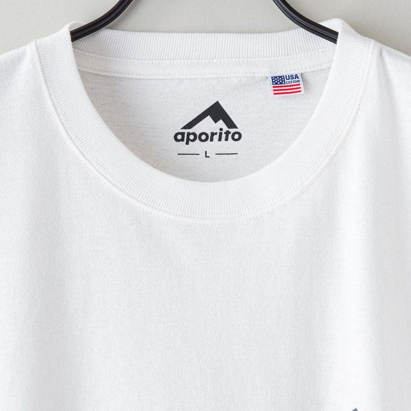 アポリト USAコットンロゴロングスリーブTシャツ 205223009 ホワイト APORITO APPAREL アパレル メンズアパレル Tシャツ