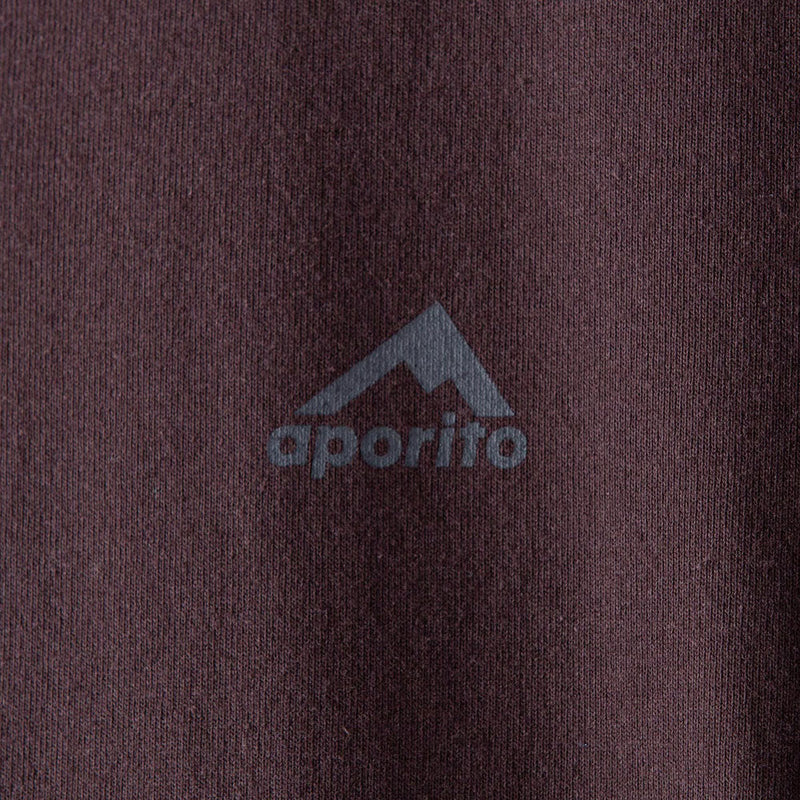 アポリト USAコットンロゴロングスリーブTシャツ 205223009 ブラウン APORITO APPAREL アパレル メンズアパレル Tシャツ