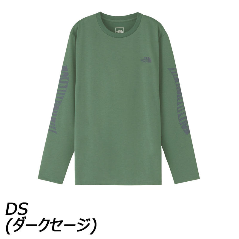 ノースフェイス ロングスリーブスリーブハーフドームグラフィックティー Tシャツ メンズ 長袖 UVケア 静電ケア