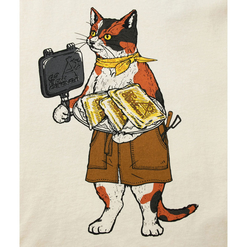 ゴースローキャラバン USA/C ホットサンド猫ロングスリーブTEE Tシャツ ユニセックス 長袖