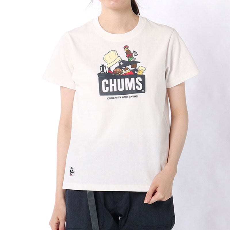 チャムス BBQブービーTシャツ CH01-1963 White CHUMS BBQ Booby T-Shirt アパレル Tシャツ レディース 【クーポン対象外】