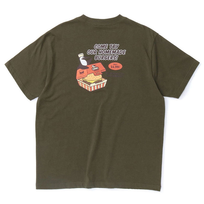チャムス チャムスバーガーショップTシャツ CH01-1974 Khaki CHUMS CHUMS Burger Shop T-Shirt アパレル Tシャツ ※クーポン対象外