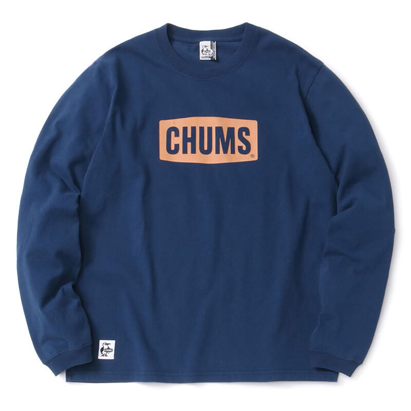 チャムス チャムスロゴロングスリーブTシャツ CH01-1894 Navy×Brown CHUMS レディースアパレル Tシャツ ※クーポン対象外