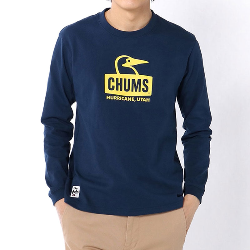 チャムス ブービーフェイスロングスリーブTシャツ CH01-1829 Navy/Yellow CHUMS Booby Face L/S T-Shirt アパレル Tシャツ ロンT ※クーポン対象外