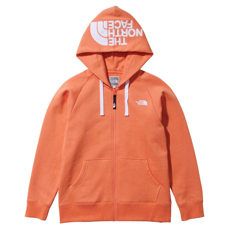 THE NORTH FACE ジップパーカー◎デカロゴ パープル×赤色 フルジップ