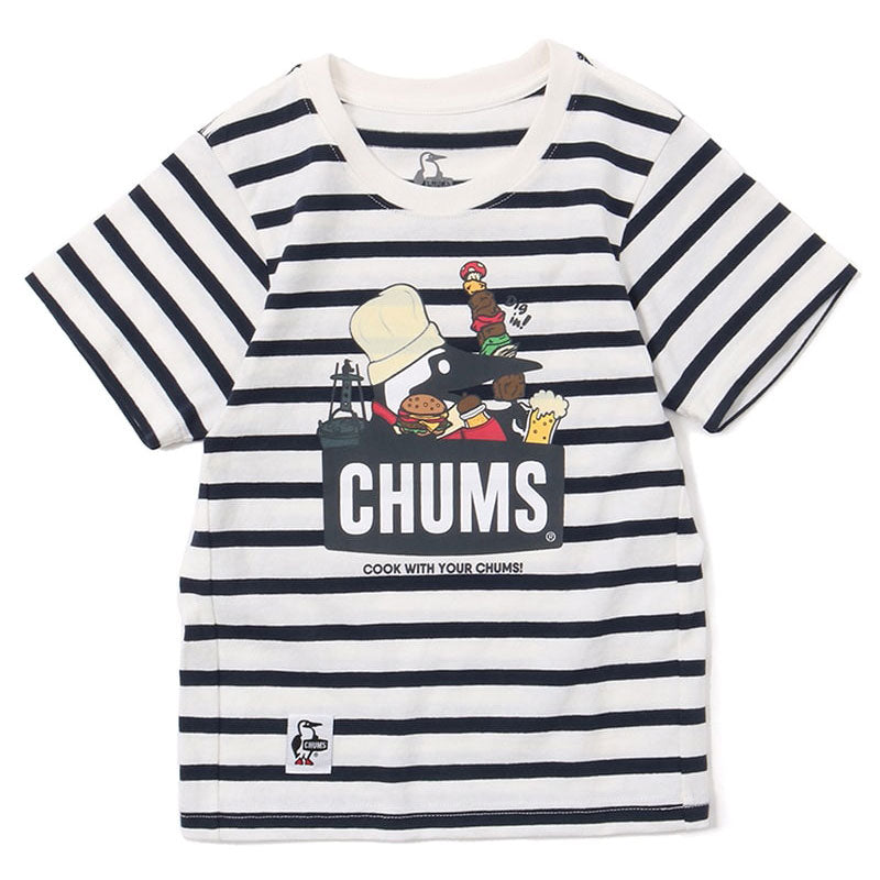 チャムス キッズバーベキューブービーTシャツ CH21-1215 White/Navy CHUMS Kid's BBQ Booby T-Shirt アパレル Tシャツ キッズ ※クーポン対象外