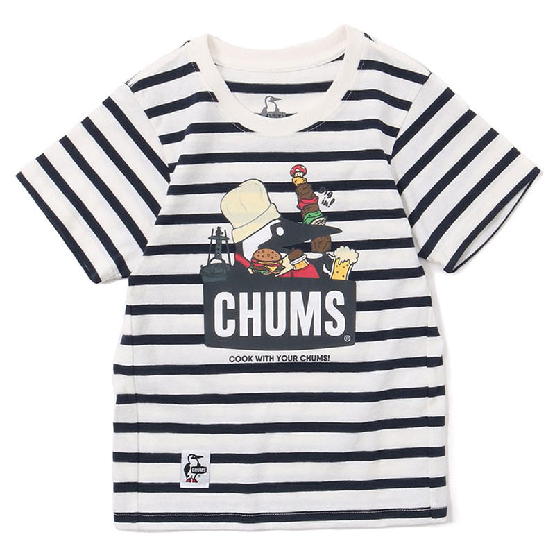 チャムス キッズバーベキューブービーTシャツ CH21-1215 White/Navy CHUMS Kid's BBQ Booby T-Shirt アパレル Tシャツ キッズ